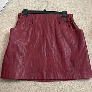 Zara burgundy skirt size medium